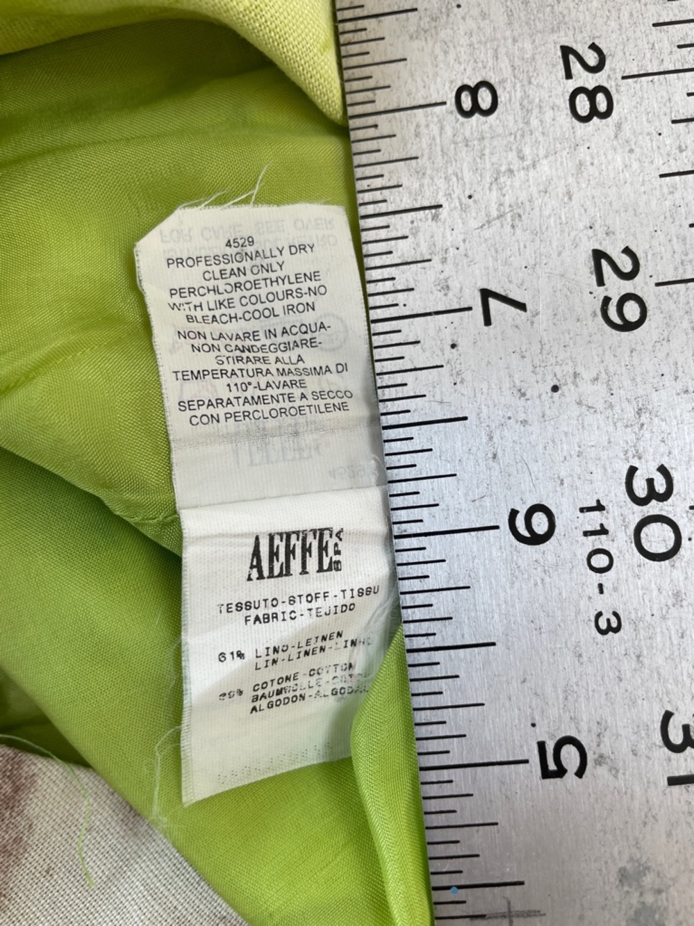 Vintage Moschino Lime Green Linen Pug Signature Lined Dress - Picture 6 of 10